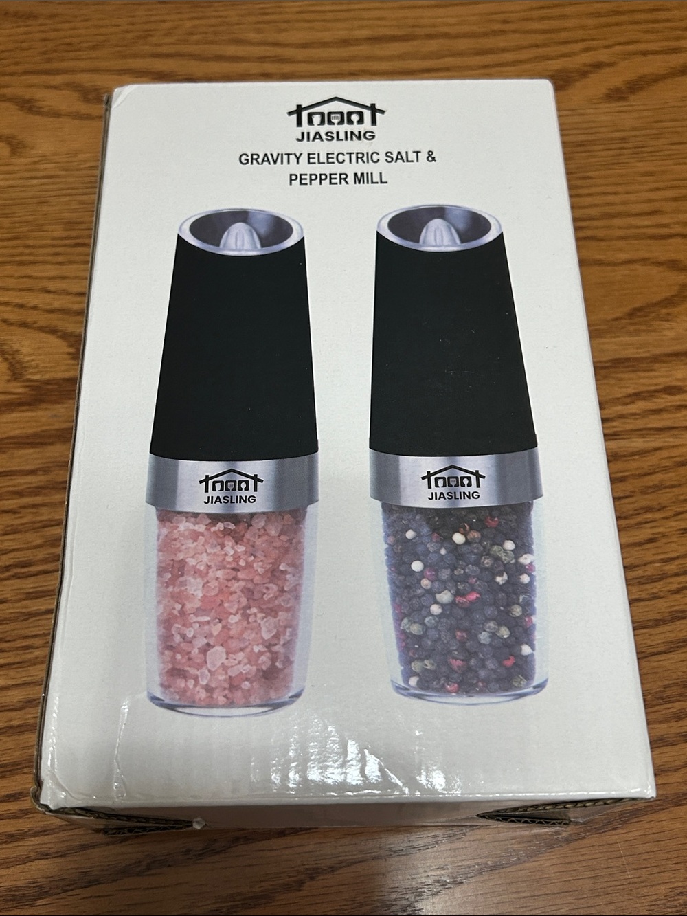 Jiasling Gravity Electric Salt and Pepper Mill NIB